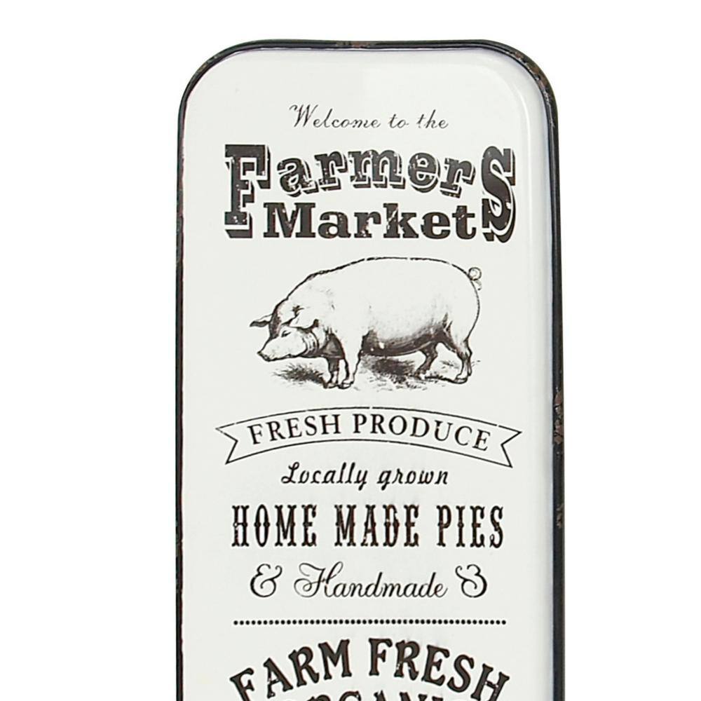 Litton Lane Black Metal Farmhouse Sign Wall Decor 42 in. x 16 in.