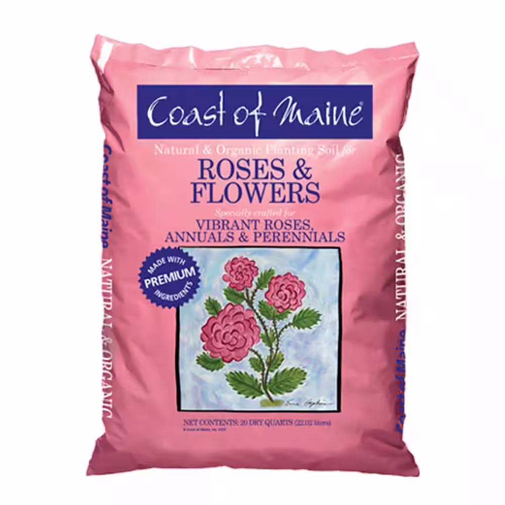 None 20 qt. Bag Organic Potting Soil for Roses and Flowers (2-Pack)