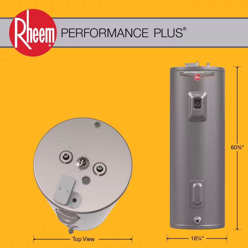 Rheem Performance Plus 40 Gal 4500-Watt Elements Tall Electric Water Heater-WA or Version w/9-Year Tank Warranty and 240-Volt