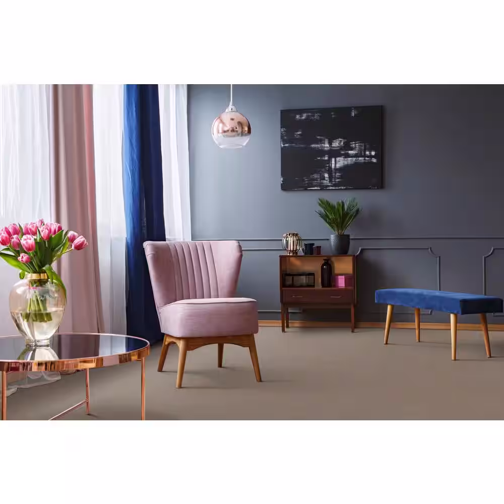 Home Decorators Collection Adalida - Travertine - Beige 40 oz. SD Polyester Pattern Installed Carpet