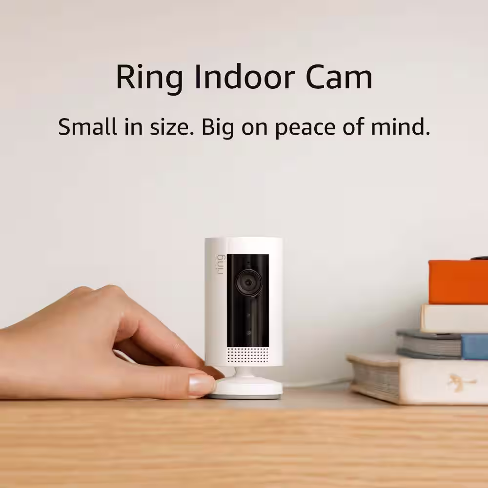 Ring Indoor Cam (2nd Gen) - Plug-In Smart Security Wifi Video Camera, with Privacy Cover, Night Vision, Black (2-Pack)