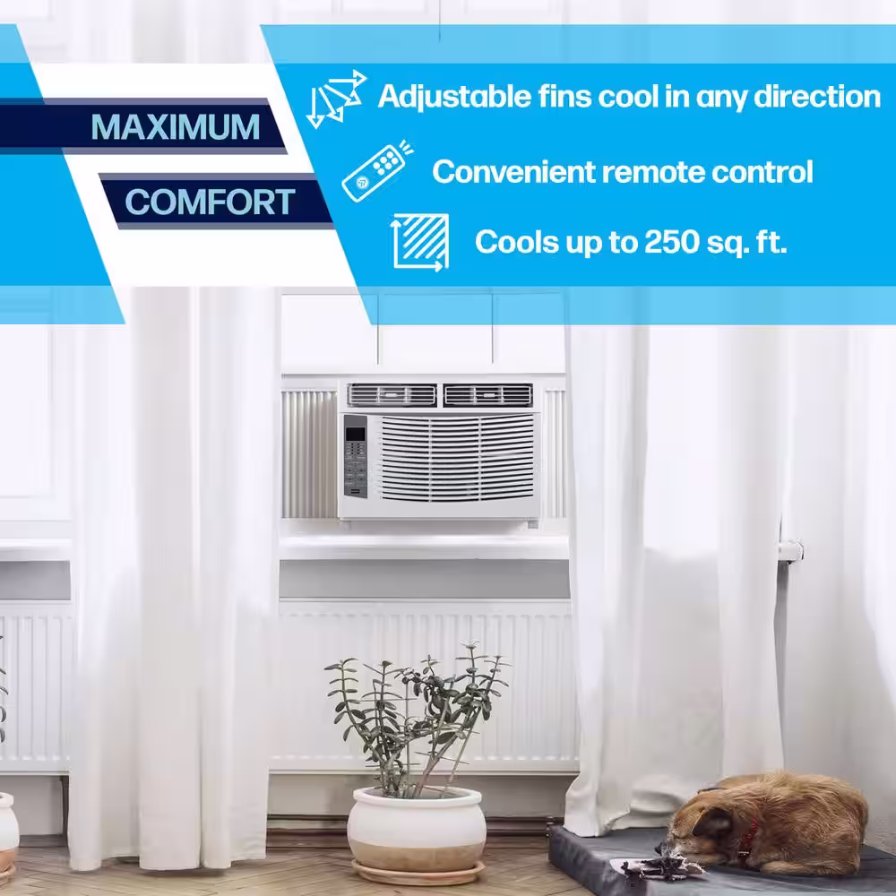 Arctic Wind 6,000 BTU 115-Volt Window Air Conditioner with Remote Control in White
