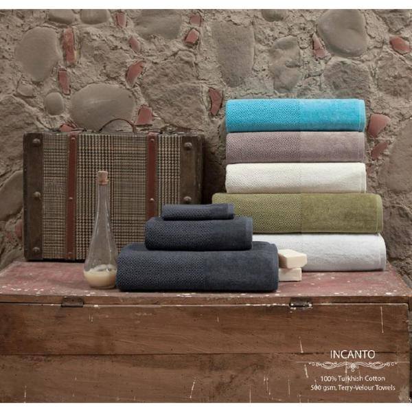 None Incanto 2-Piece Aqua Turkish Cotton Bath Mats
