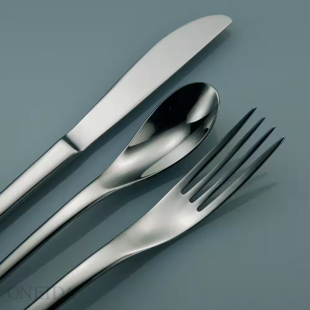 Oneida Apex 18/10 Stainless Steel Table Forks, European Size (Set of 12)