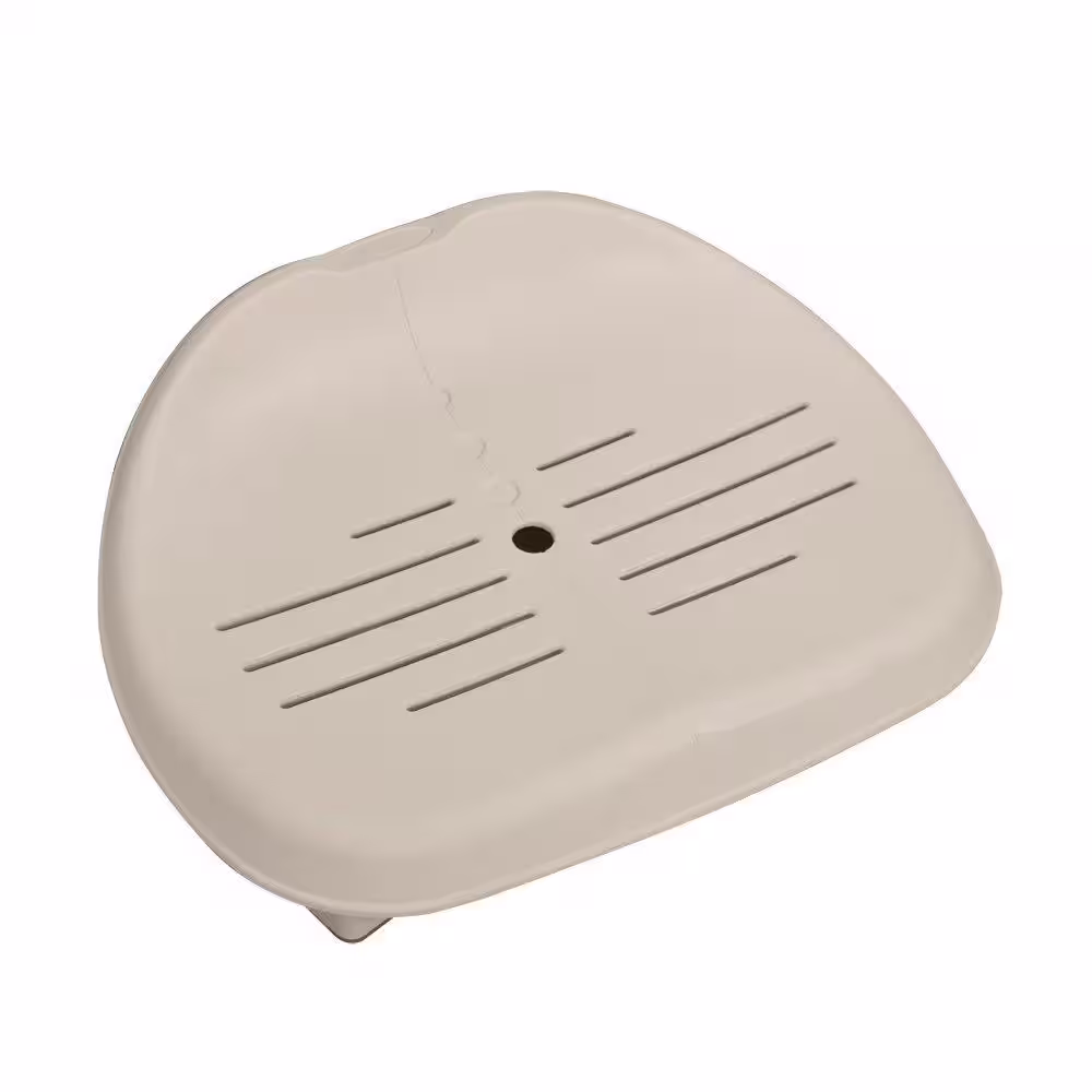 Intex Inflatable Hot Tub Seat , Attachable Cup Holder, Inflatable Head Rest, Tan