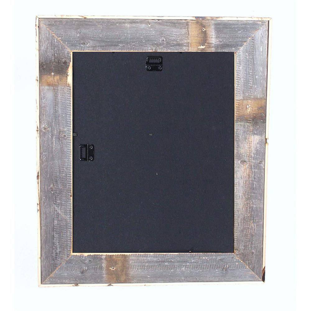 None Rustic Farmhouse Artisan 11 in. x 17 in. Espresso Reclaimed Picture Frame