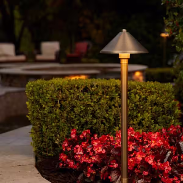 VOLT Low Voltage Cast Brass Conehead Bronze Path Light Expansion Kit (4-Pack)