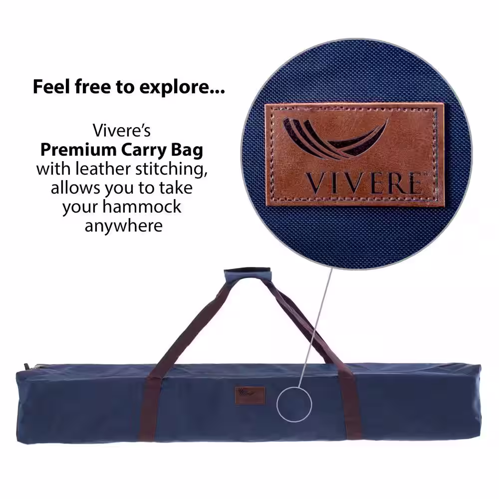 Vivere 9 ft. Double Cotton Hammock with Stand in Tropical