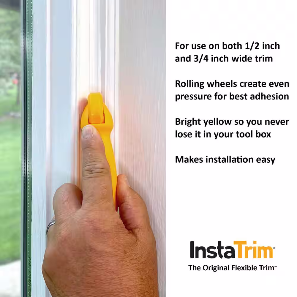 InstaTrim 3/4 in. x 10 ft. Dk Brown PVC Self-adhesive Flexible Caulk Molding, Applicator Tool and Corner and End Caps
