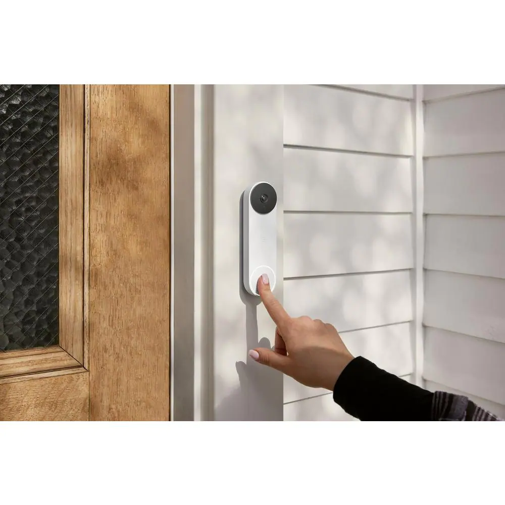 Google Nest Doorbell (Battery) - Smart Wi-Fi Video Doorbell Camera - Snow