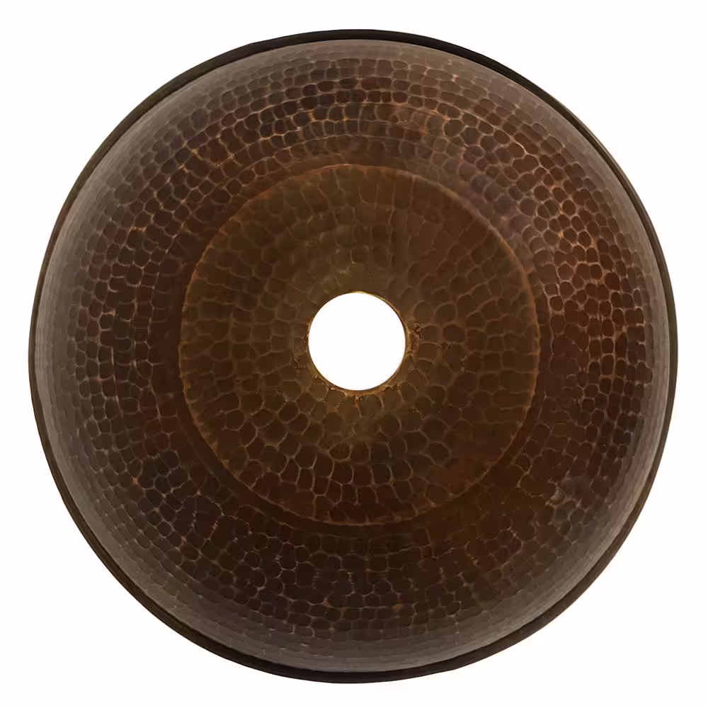 Premier Copper Products 1-Light Oil Rubbed Bronze Hammered Copper Dome Pendant Shade