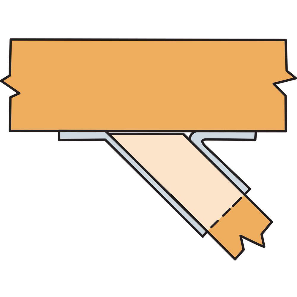 Simpson Strong-Tie SUR Galvanized Joist Hanger for 1-3/4 in. x 11-7/8 in. Engineered Wood, Skewed Right