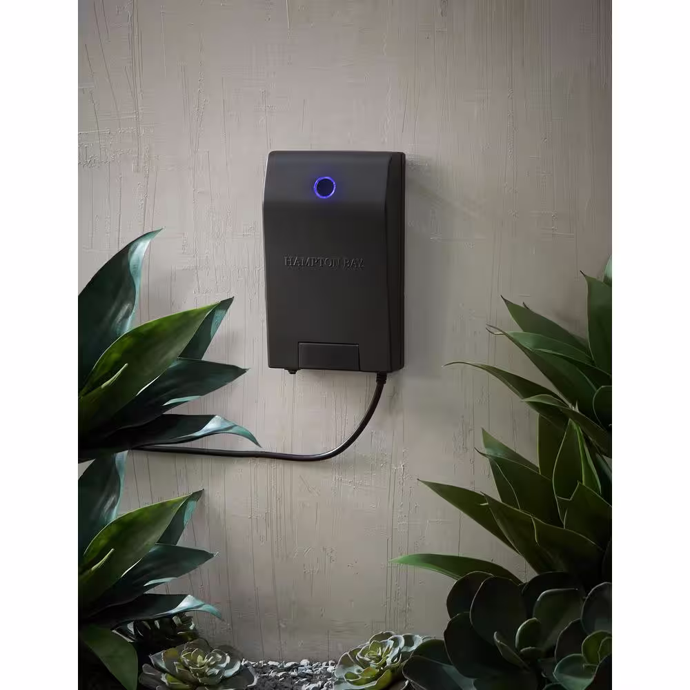 Hampton Bay Smart 200 Watt Landscape Lighting Transformer with Dusk to Dawn Operation Powered by Hubspace