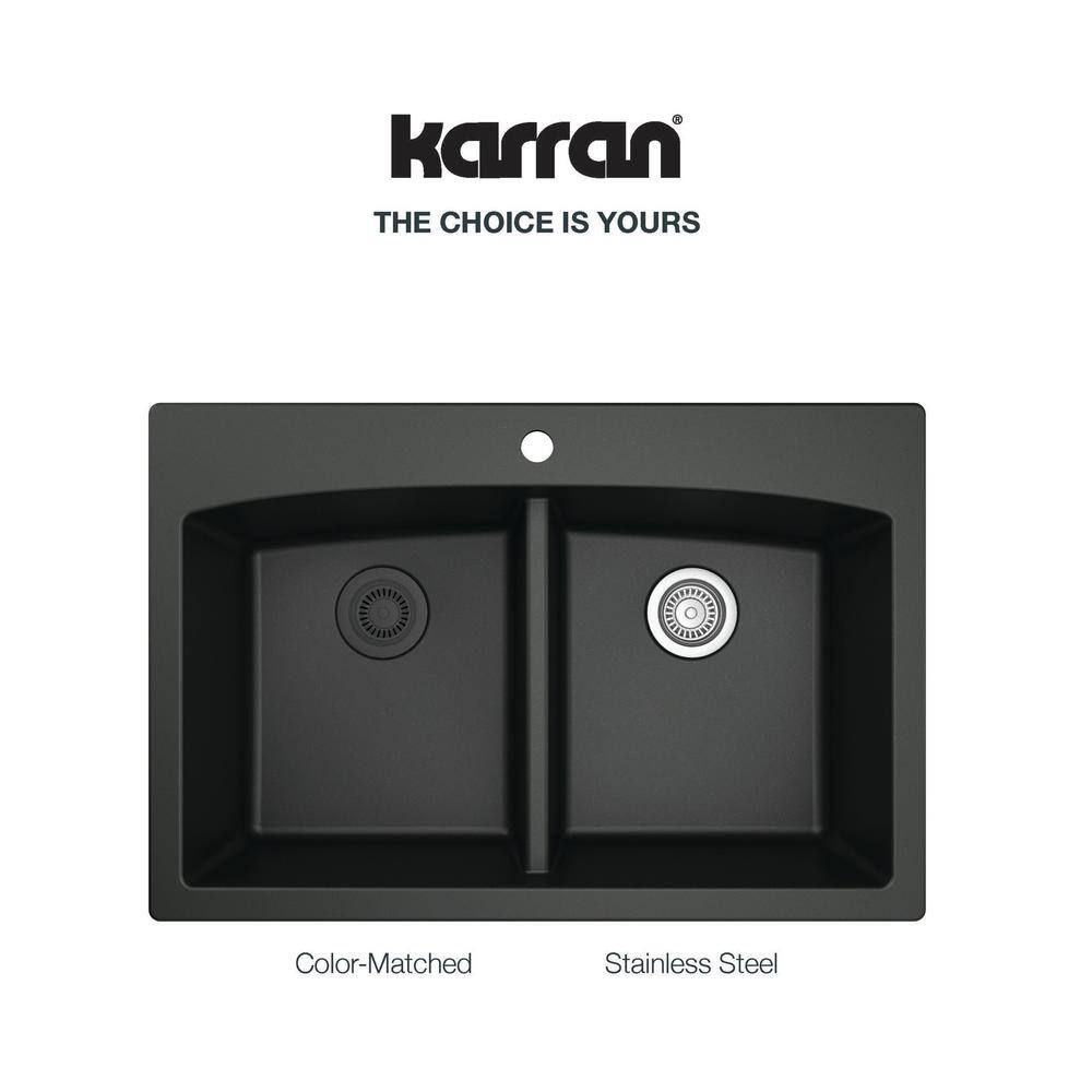 Karran 3-1/2 in. Kitchen Sink Decorative Disposal Flange in Concrete
