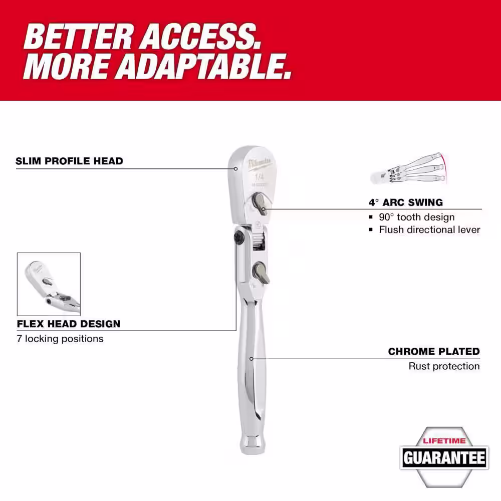 Milwaukee Flex Head Ratchet Set (6-Piece)