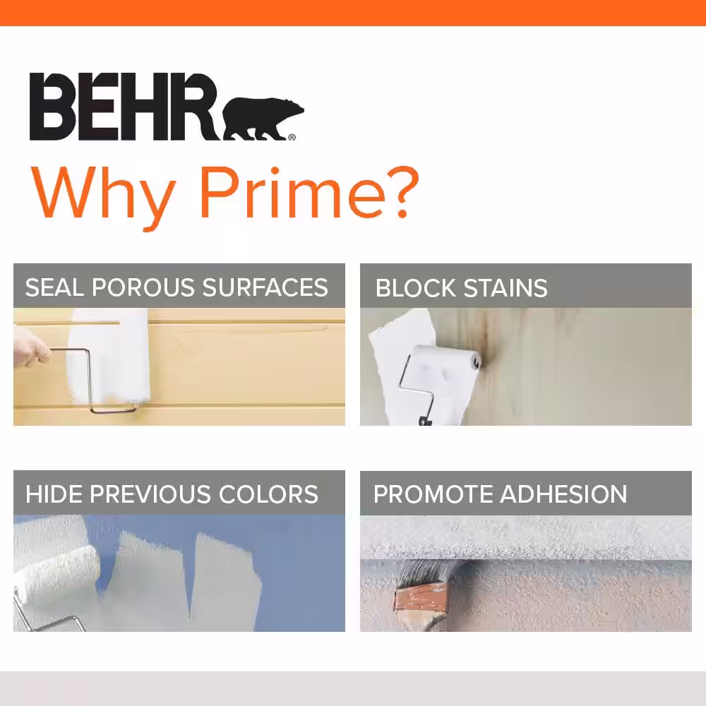 BEHR 5 Gal. White Acrylic Interior Drywall Plus Primer and Sealer