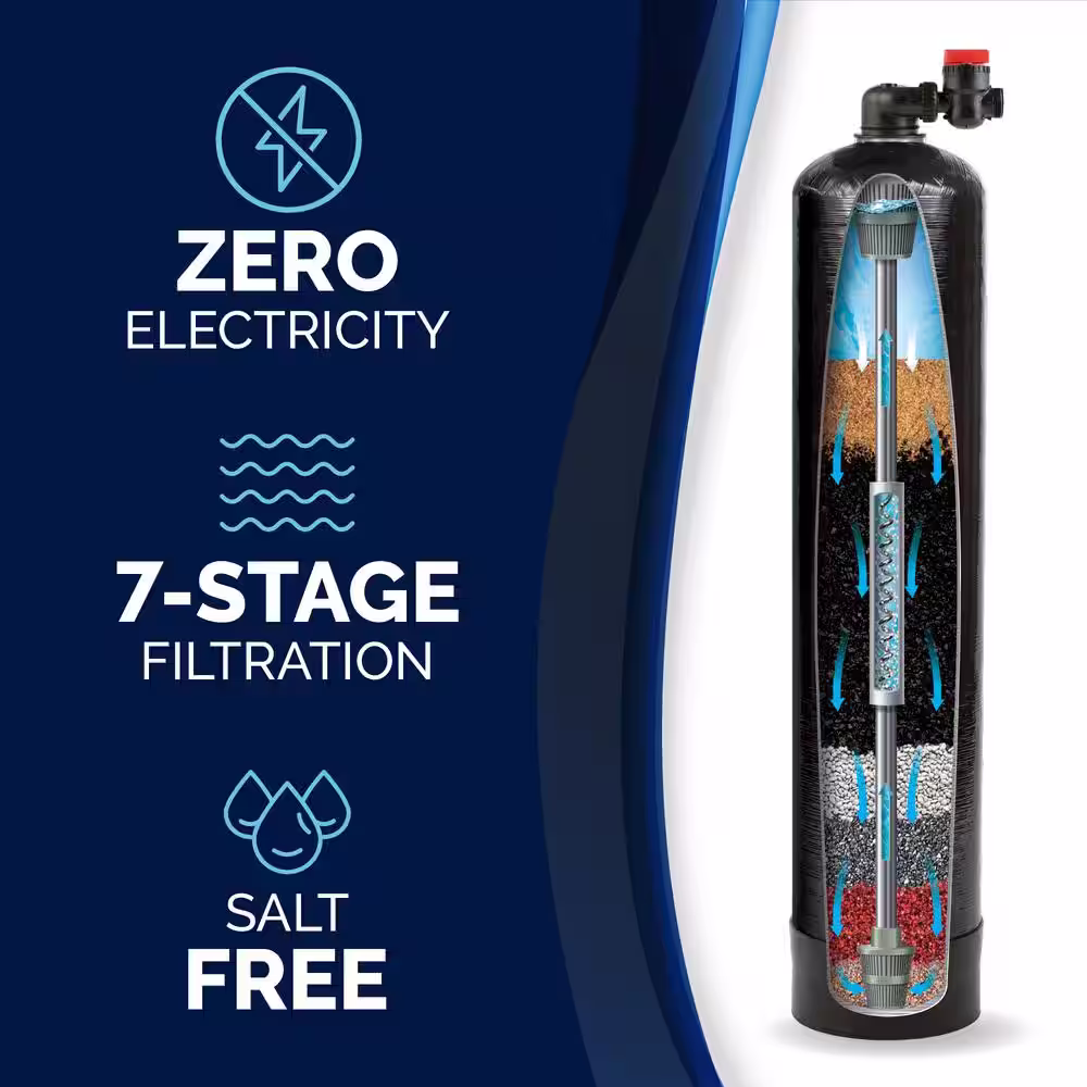 None ECO-X Series 7-Stage Municipal Water Filtration and Salt-Free Conditioning System (Treats up to 5 Bathrooms)