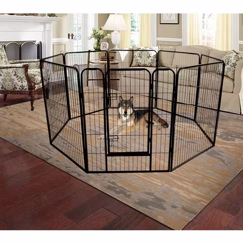 Miscool 40 in. H Sanwan Portable Outdoor folding 8-Panels 0.0006-Acre Wireless Dog Fence Kit