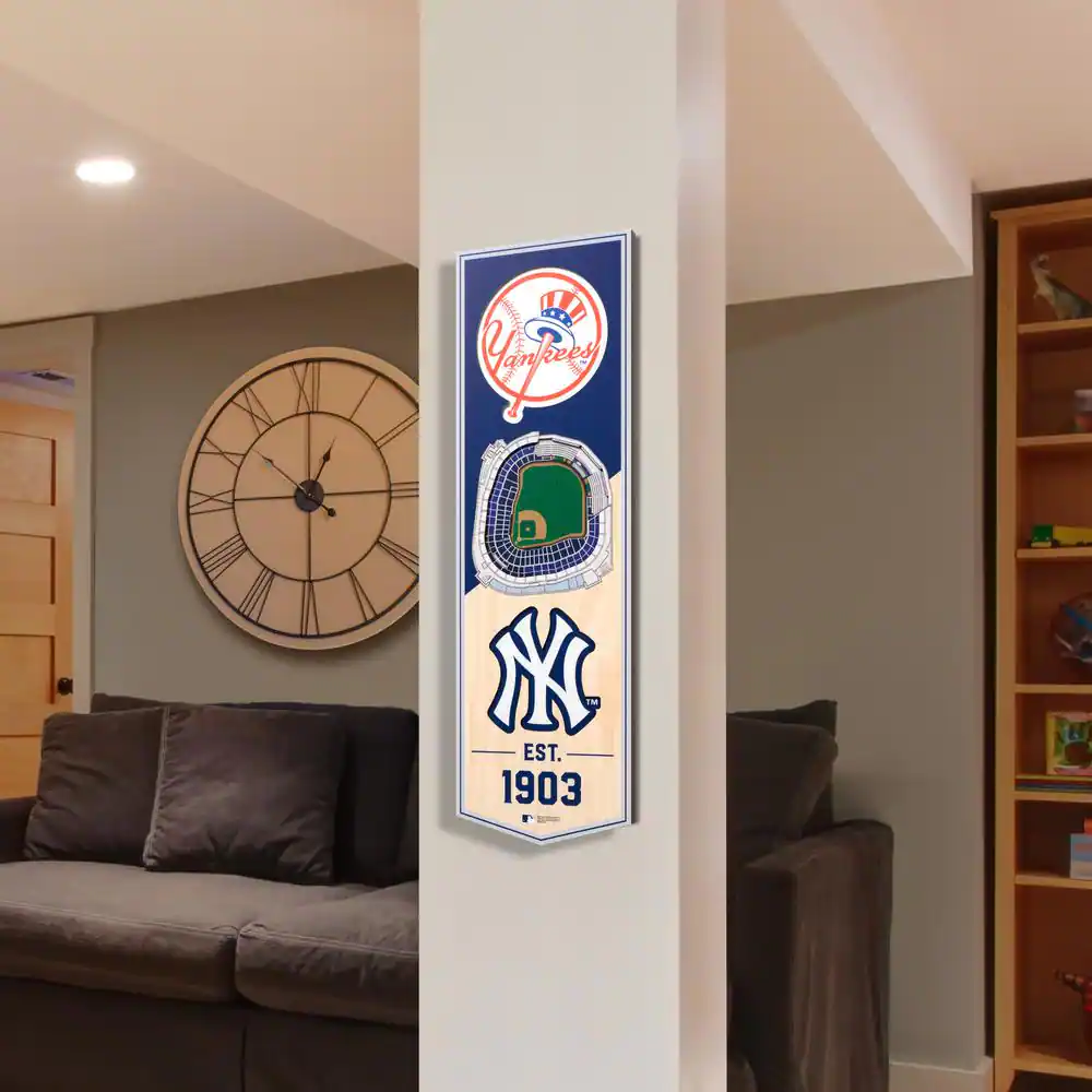 YouTheFan MLB New York Yankees 6 in. x 19 in. 3D Stadium Banner-Yankee Stadium