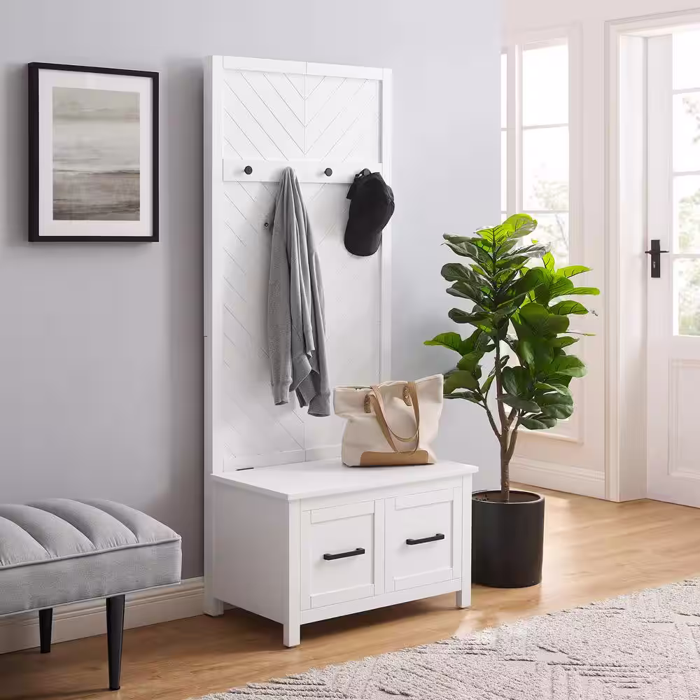 CROSLEY FURNITURE Kayce White Hall Tree