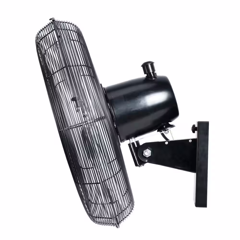 iLIVING 20 in. 3 fan speeds Wall Fan in Black with Oscillating head