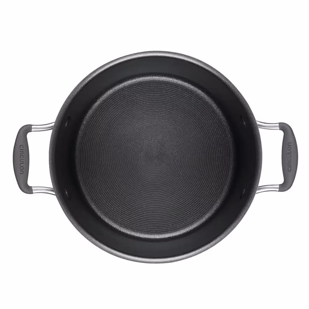 Circulon A1 Series 8 qt. Aluminum Stockpot in Graphite with Lid