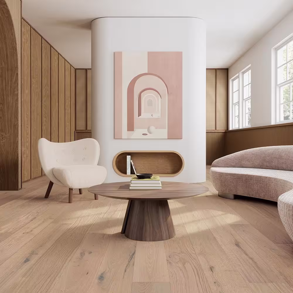 Malibu Wide Plank Point Lobos French Oak 9/16 in T x 7.5 in W Water Resistant Wire Brush Engineered Hardwood Flooring (1259.3 sqft/pallet)