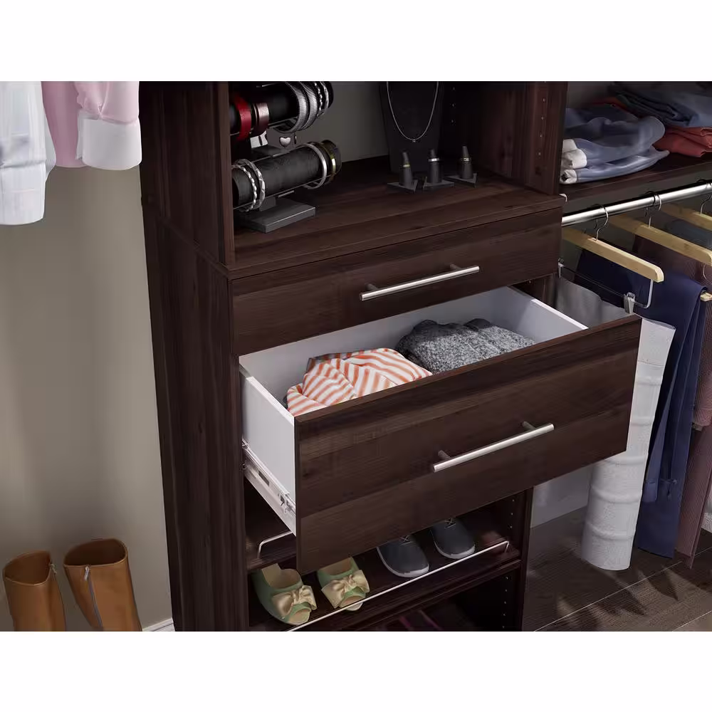ClosetMaid Style+ 25 in. W Modern Modern Walnut Closet Door Kit