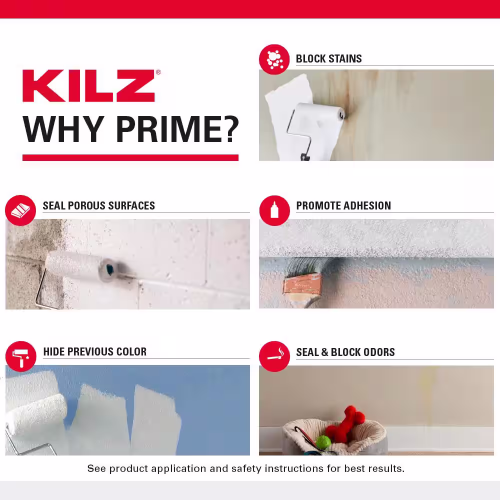 KILZ Original 1 gal. White Oil-Based Interior/Exterior Primer, Sealer, and Stain Blocker