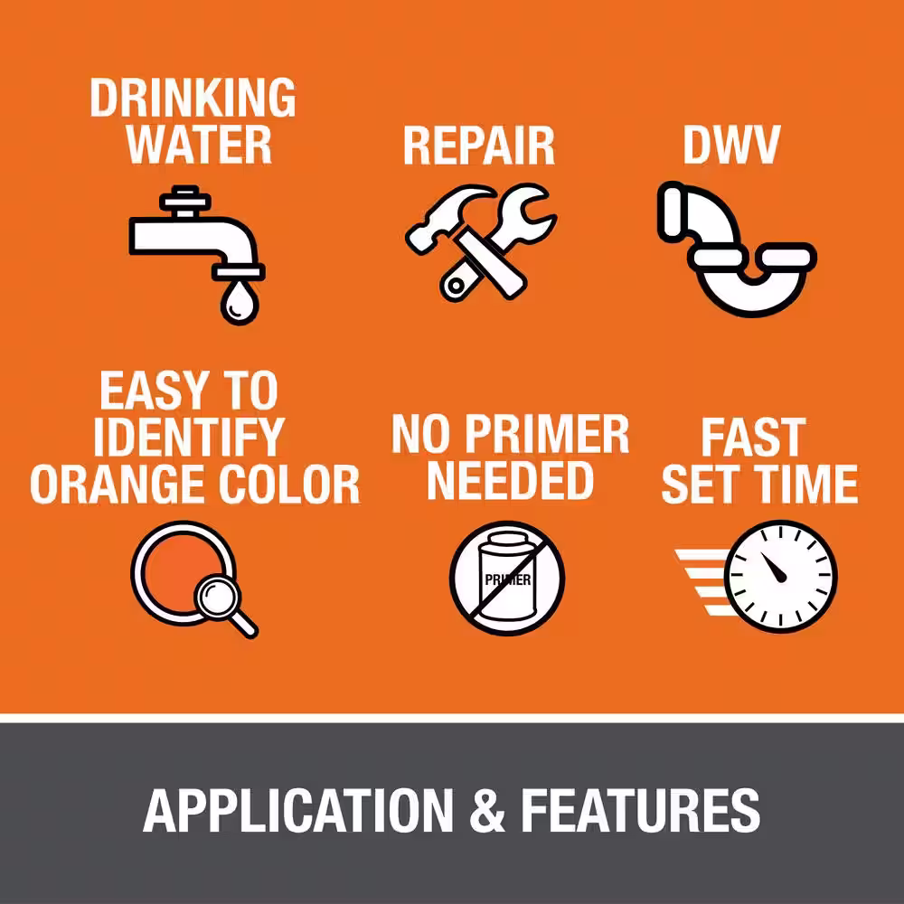 Oatey Orange Lava 32 oz. Heavy-Duty Orange CPVC Cement