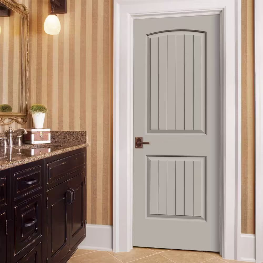 JELD-WEN 24 in. x 80 in. Santa Fe Primed Left-Hand Smooth Molded Composite Single Prehung Interior Door