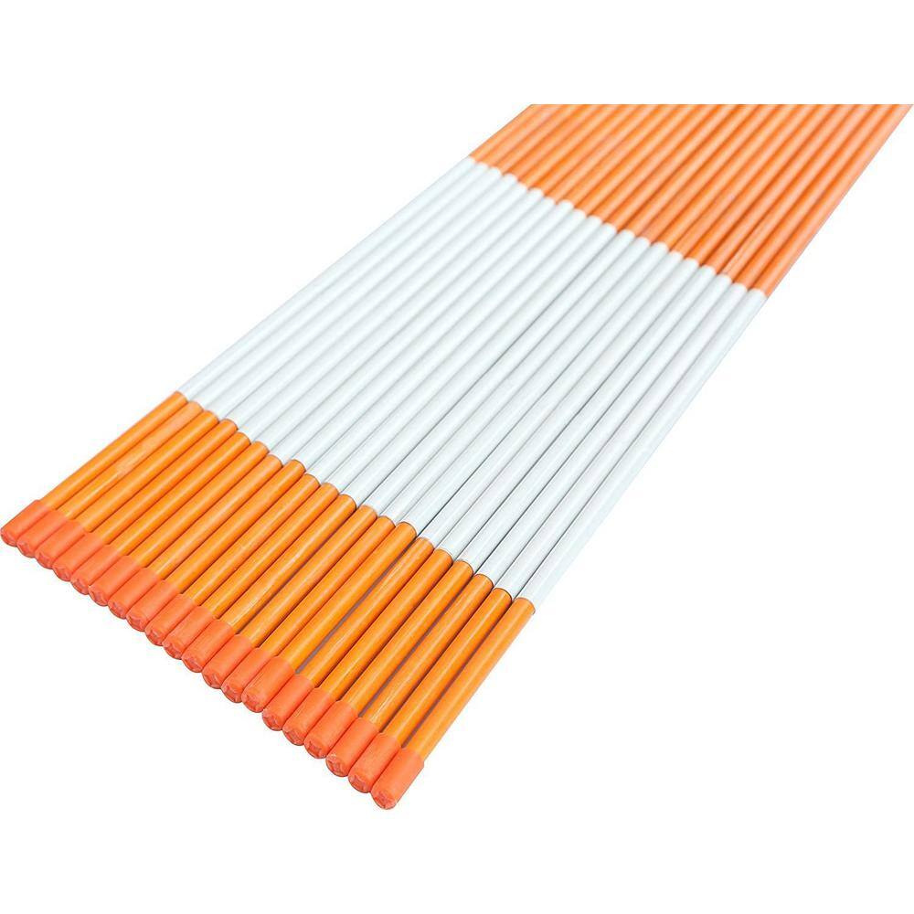 FiberMarker 24 in. Reflective Hollow Driveway Markers, Orange (20-Pieces )
