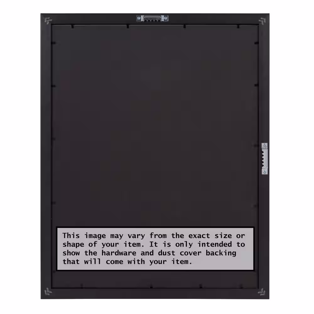 Amanti Art Eva White Gold Narrow Picture Frame Opening Size 24 x 36 in.