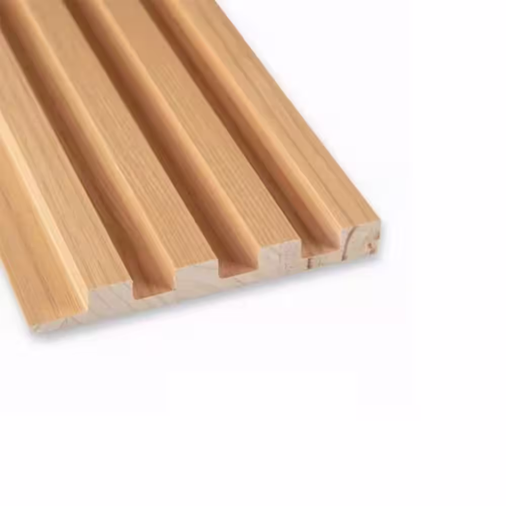 Ejoy 106 in. x 6 in. x 0.7 in. Solid Wood Wall Cladding Siding Board in Light Oak Color (Set of 4-Piece)