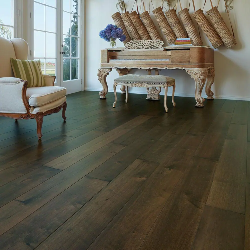 Malibu Wide Plank Hermosa Maple 1/2 in. T x 7.5 in. W Water Resistant Wire Brushed Engineered Hardwood Flooring (23.3 sq. ft./case)