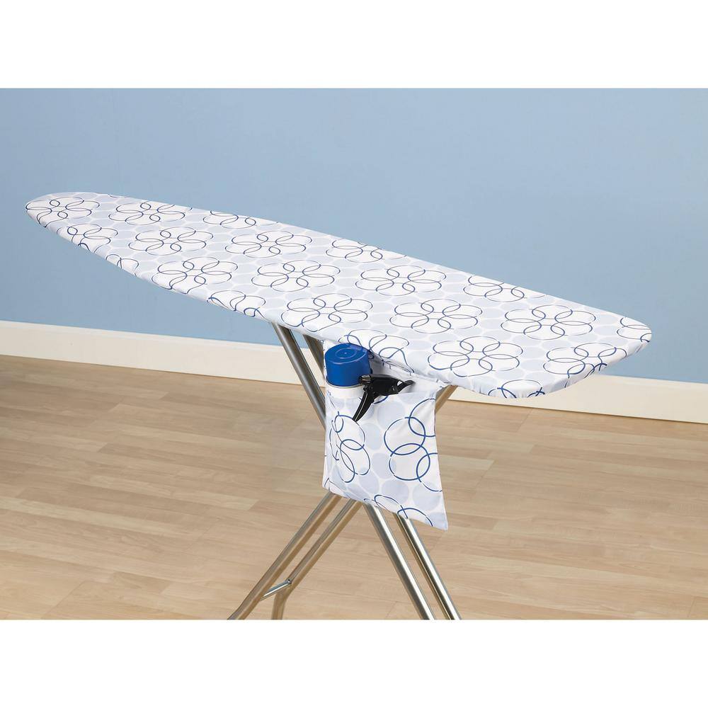 HOUSEHOLD ESSENTIALS Ultra 100% Cotton Magic Rings Print Ironing Board Cover and Pad