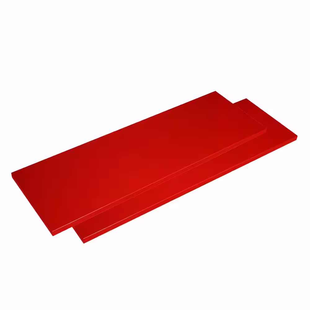 Husky 2-Pack Steel Shelf Set in Red (47 in. W x 15 in. D) for Ready-to-Assemble 48 in. Freestanding Garage Cabinet