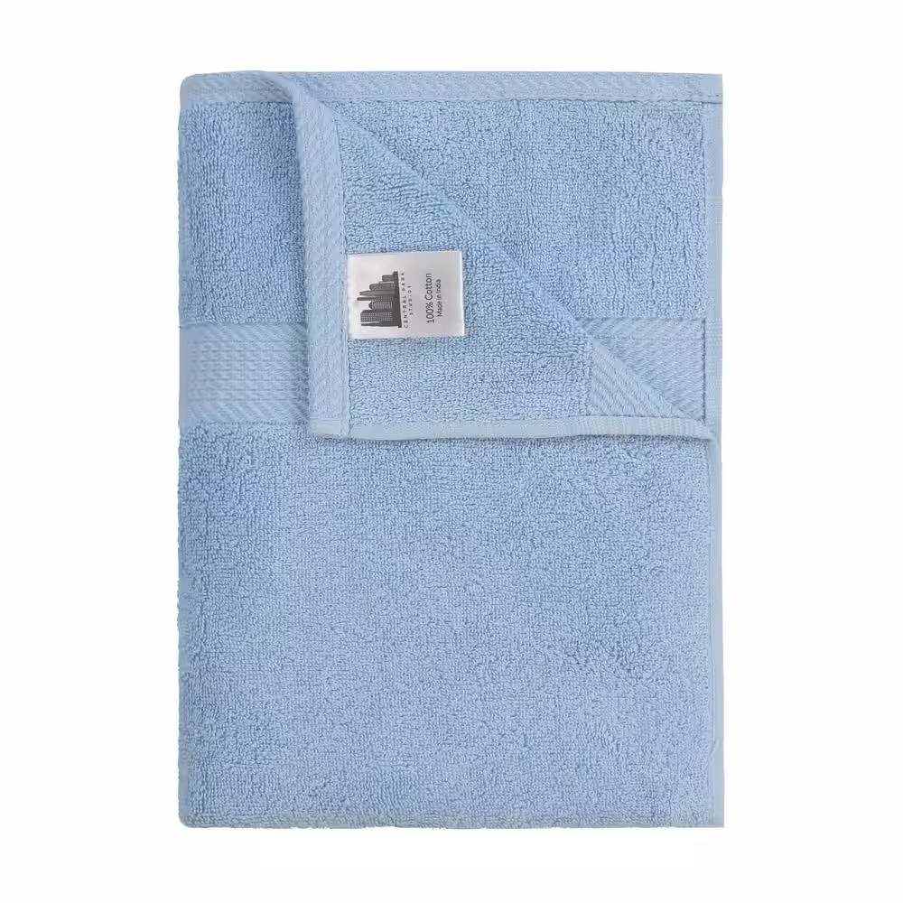 None Cheswick 6-Piece Sky Blue Dobby Solid Cotton Bath Towel Set