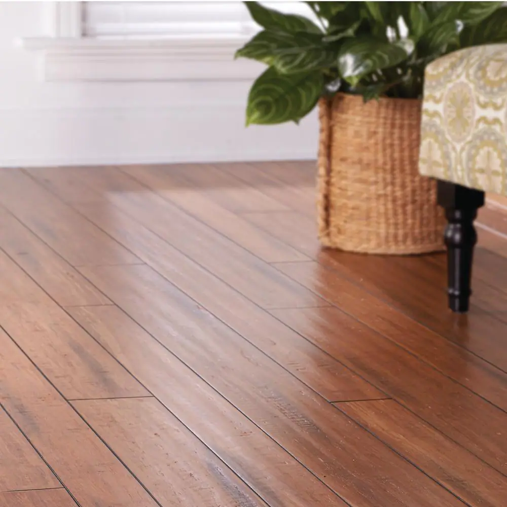 Home Decorators Collection Strand Woven Distressed Dark Honey 1/2 in. T x Multi Width x 72 in. L Solid Bamboo Flooring (22 sqft/case)