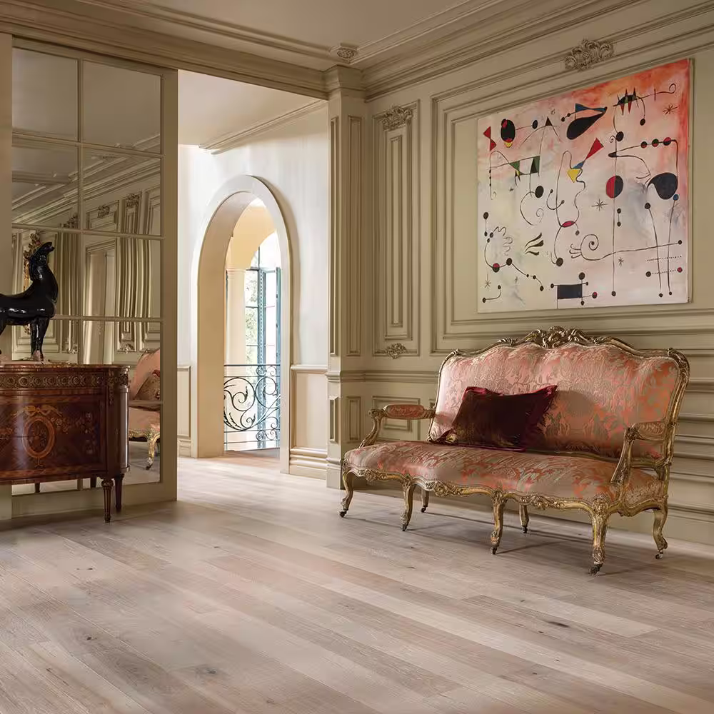 Malibu Wide Plank Mandalay Hickory 1/2 in. T x % & 7 in. W Water Resistant Distressed Engineered Hardwood Flooring (1122.1 sq. ft./pallet)