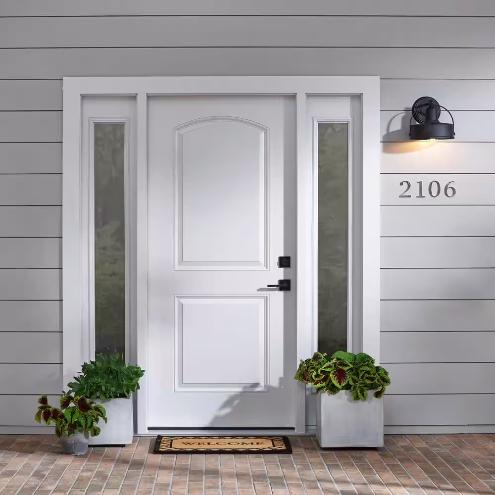 Everbilt 4 in. Satin Nickel Flush Mount Metal House Number 9