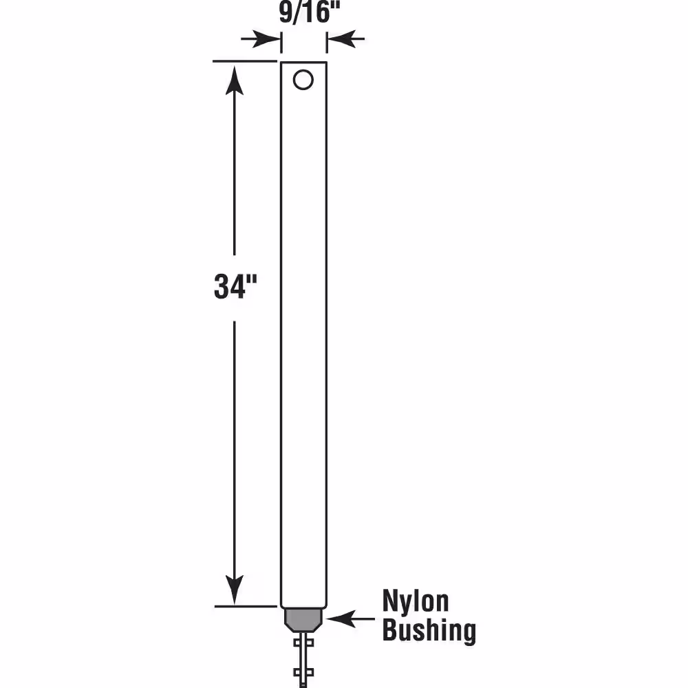 Prime-Line 9/16 in. x 34 in. Spiral Tilt Balance, Red Tip (Single Pack)