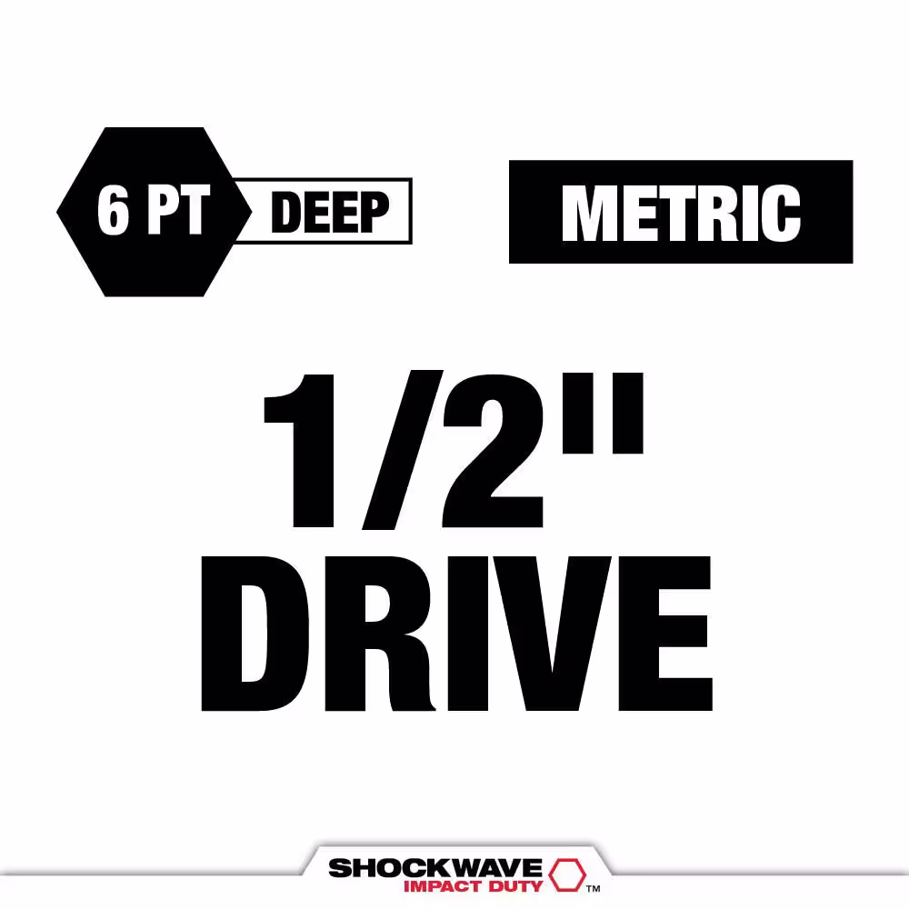 Milwaukee SHOCKWAVE 1/2 in. Drive Metric Deep Well PACKOUT Impact Socket Set & Screw Driver Bits w/PACKOUT Case (86-Piece)