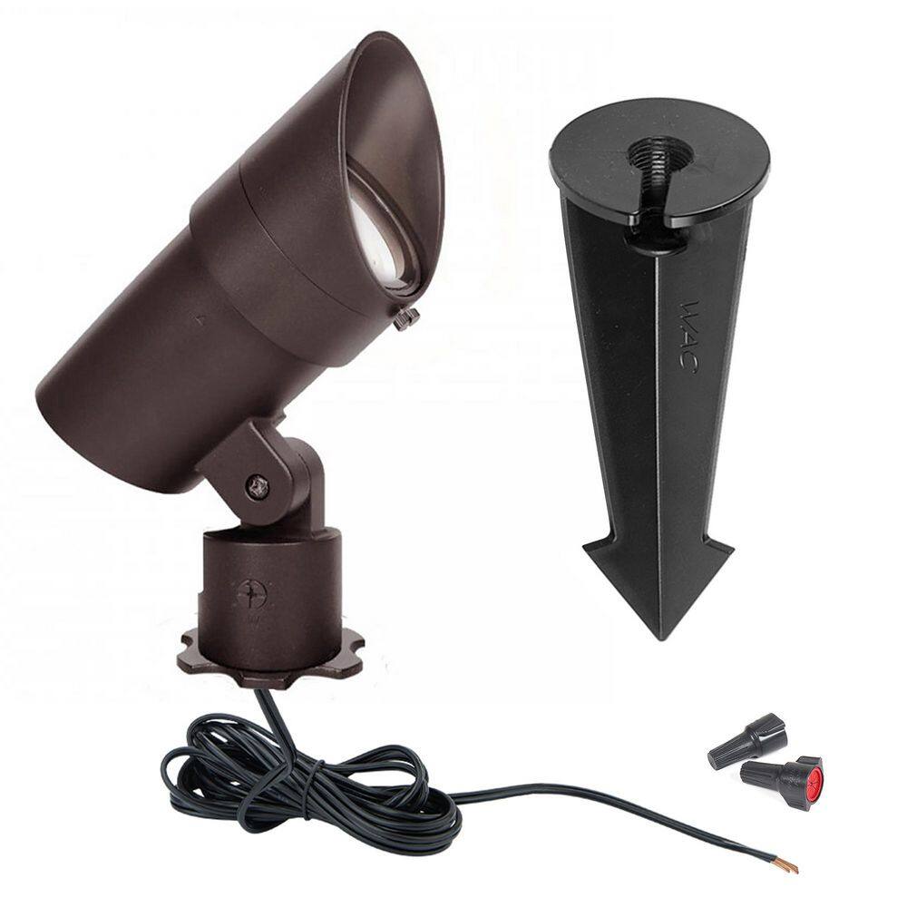 None Grand Accent 2300 Lumens Bronze Low Voltage LED Outdoor Spotlight with IP66 Rated and 2700K LED