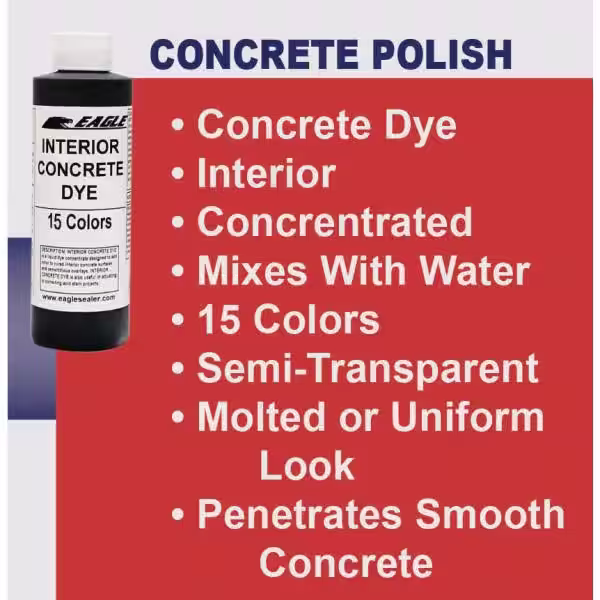 Eagle 1 gal. Cola Interior Concrete Dye Stain Makes with Water from 8 oz. Concentrate