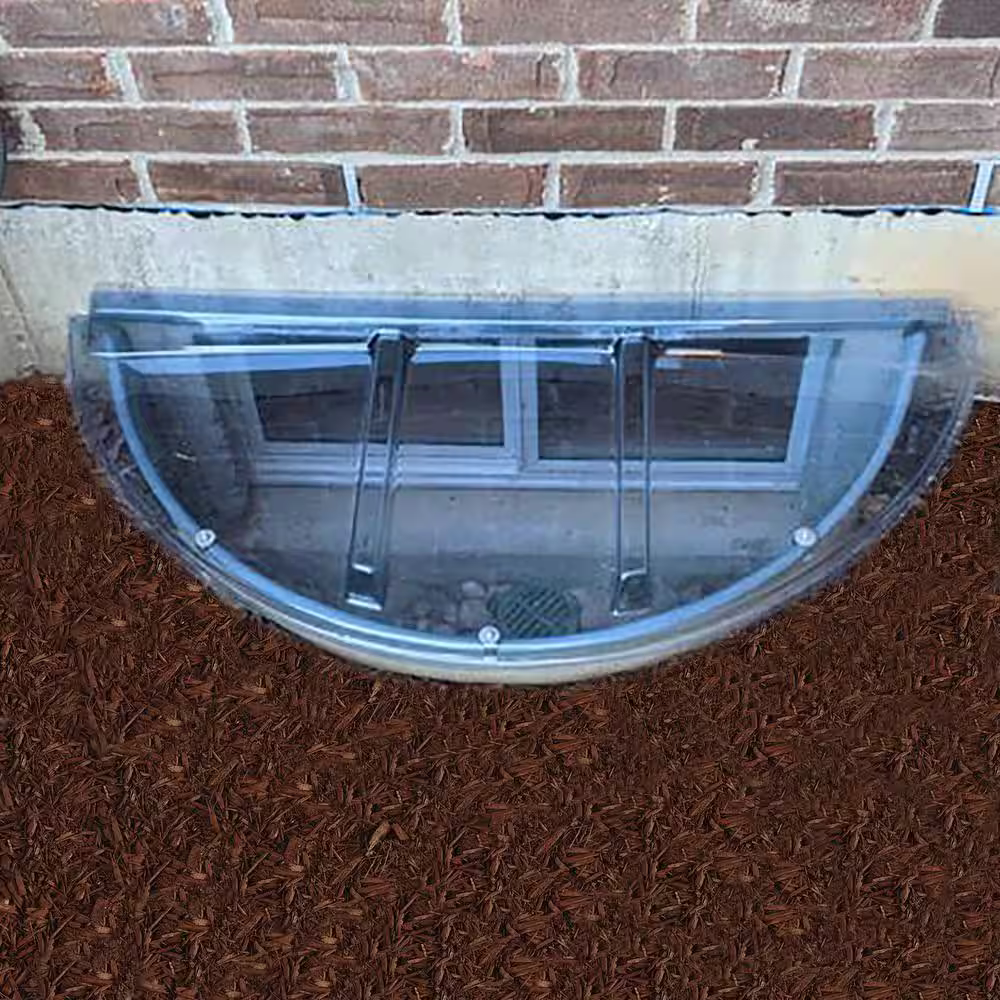 SHAPE PRODUCTS 48 in. W x 22 in. D x 2-1/2 in. H Economy Round Flat Window Well Cover