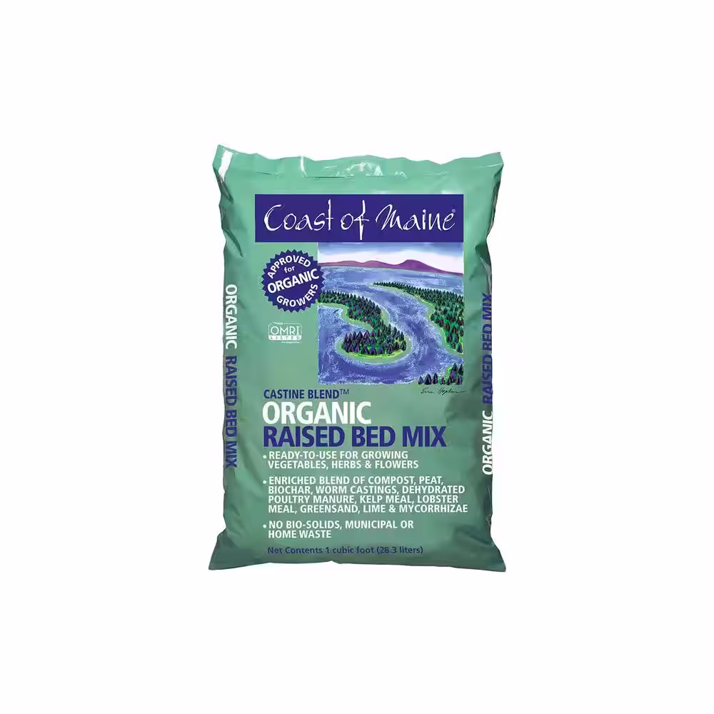None Castine Blend Raised Bed Gardening Soil Mix, 1 cub. ft. (6-Pack)