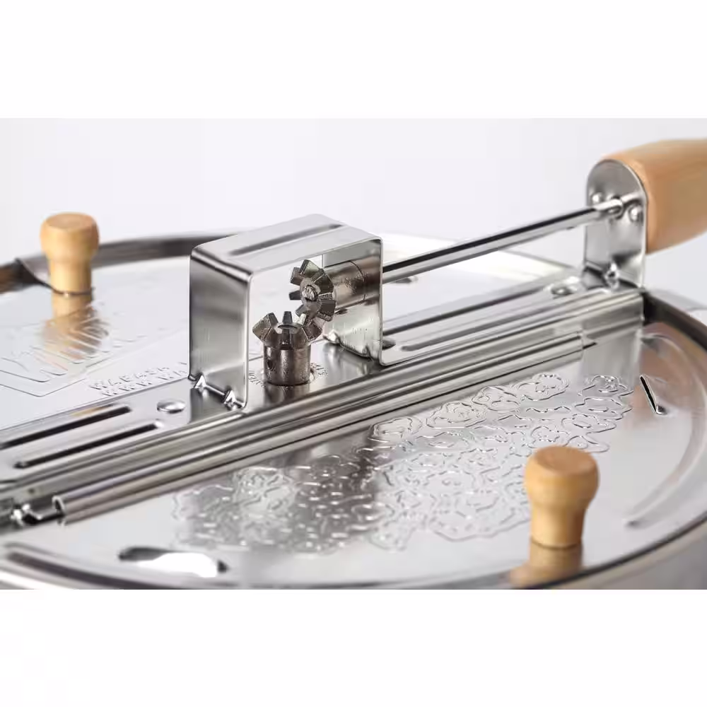 Whirley Pop 4-Piece Aluminum Silver Stovetop Popcorn Popper Set with DIY Organic Popcorn Kit