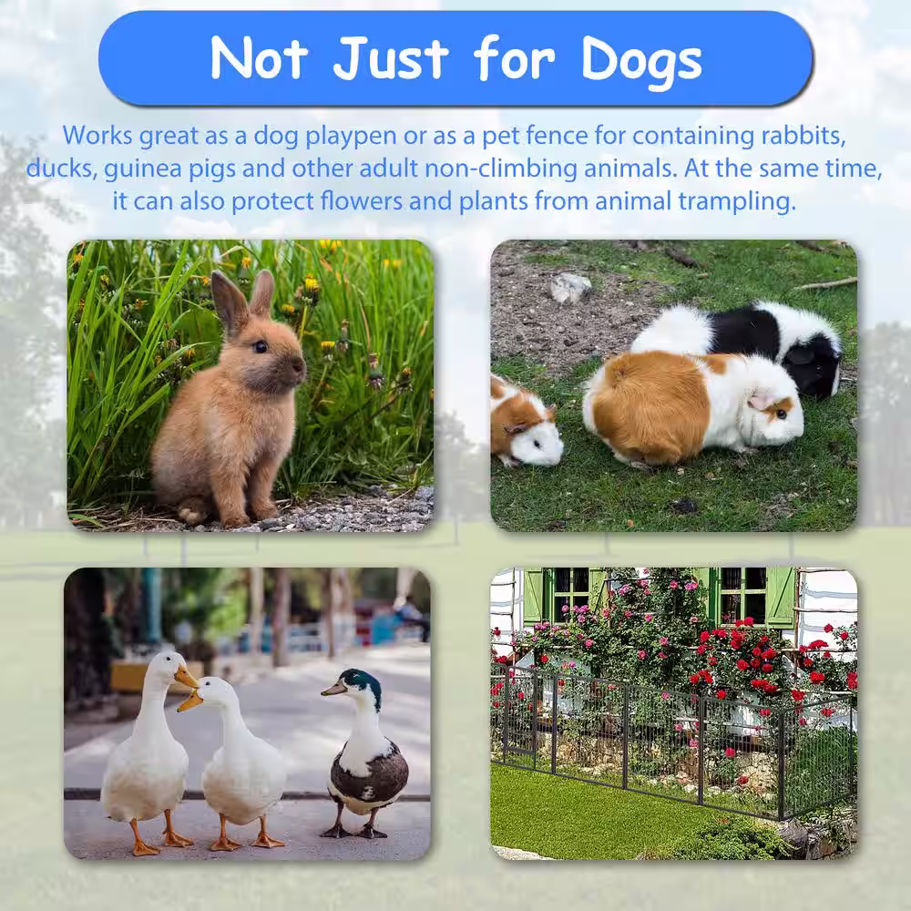 None 8-Panels High-Quality Wholesale Cheap Best Large Indoor Metal Puppy Dog Run Fence/Iron Pet Dog Playpen Dog Kennels Black