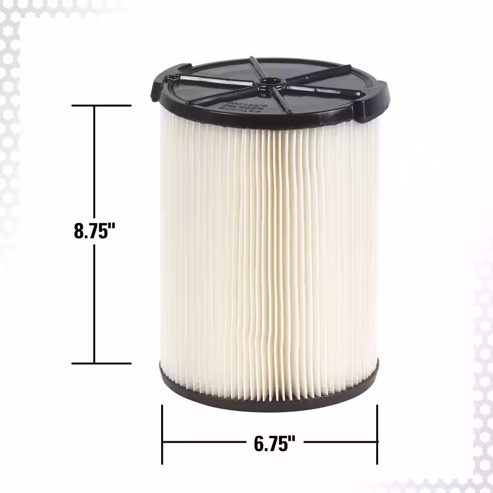 RIDGID General Debris Pleated Paper Wet/Dry Vac Cartridge Filter for Most 5 Gallon and Larger RIDGID Shop Vacuums (4-Pack)